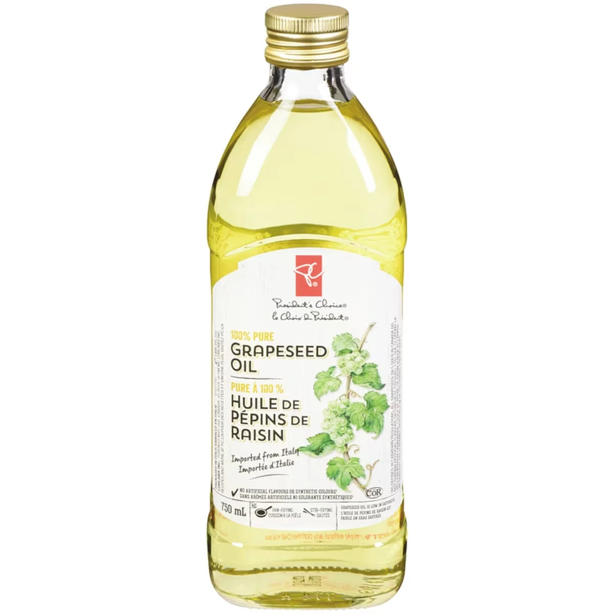 Huile de pépins de raisin pure à 100 %