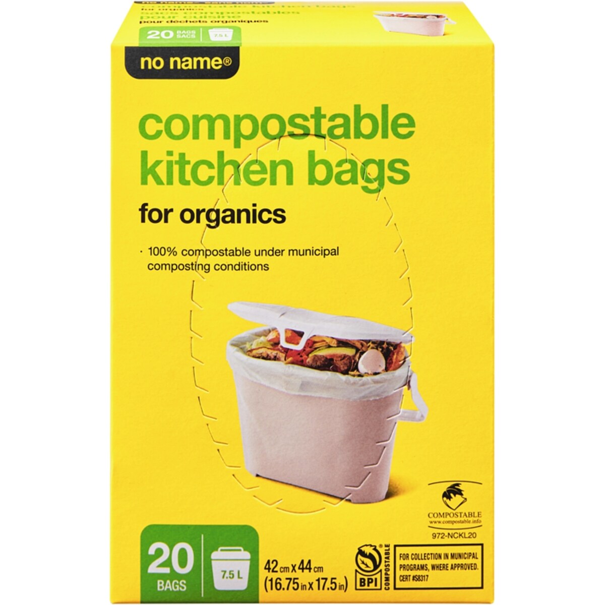 Sacs compostables pour cuisine pour déchets organiques