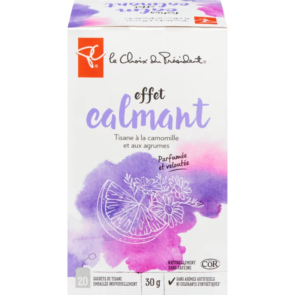 Tisane à la camomille et aux agrumes effet calmant