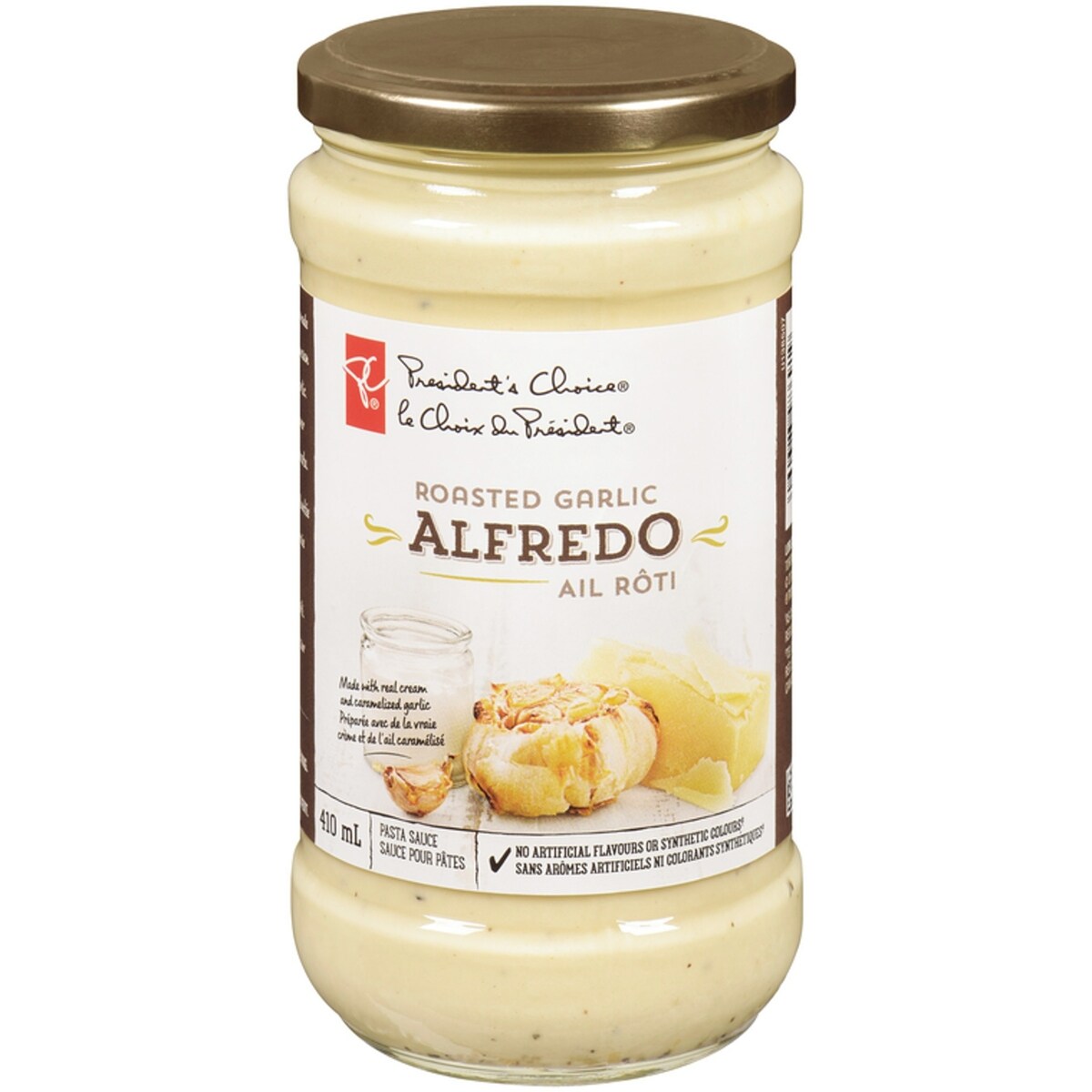 Sauce pour pâtes ail rôti alfredo
