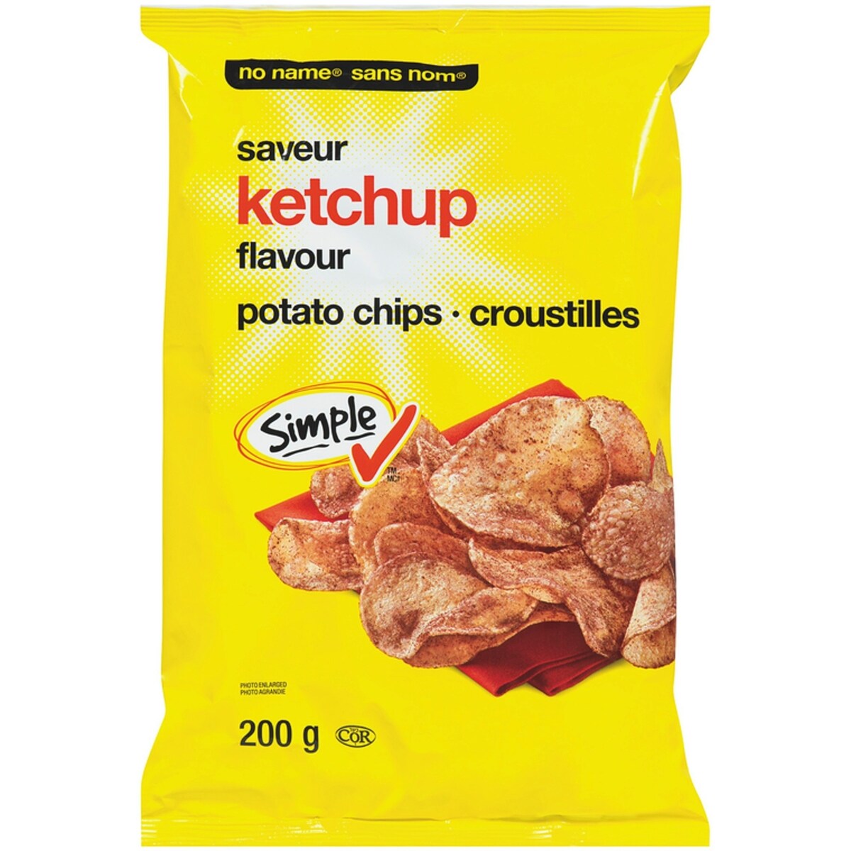 Croustilles, saveur ketchup