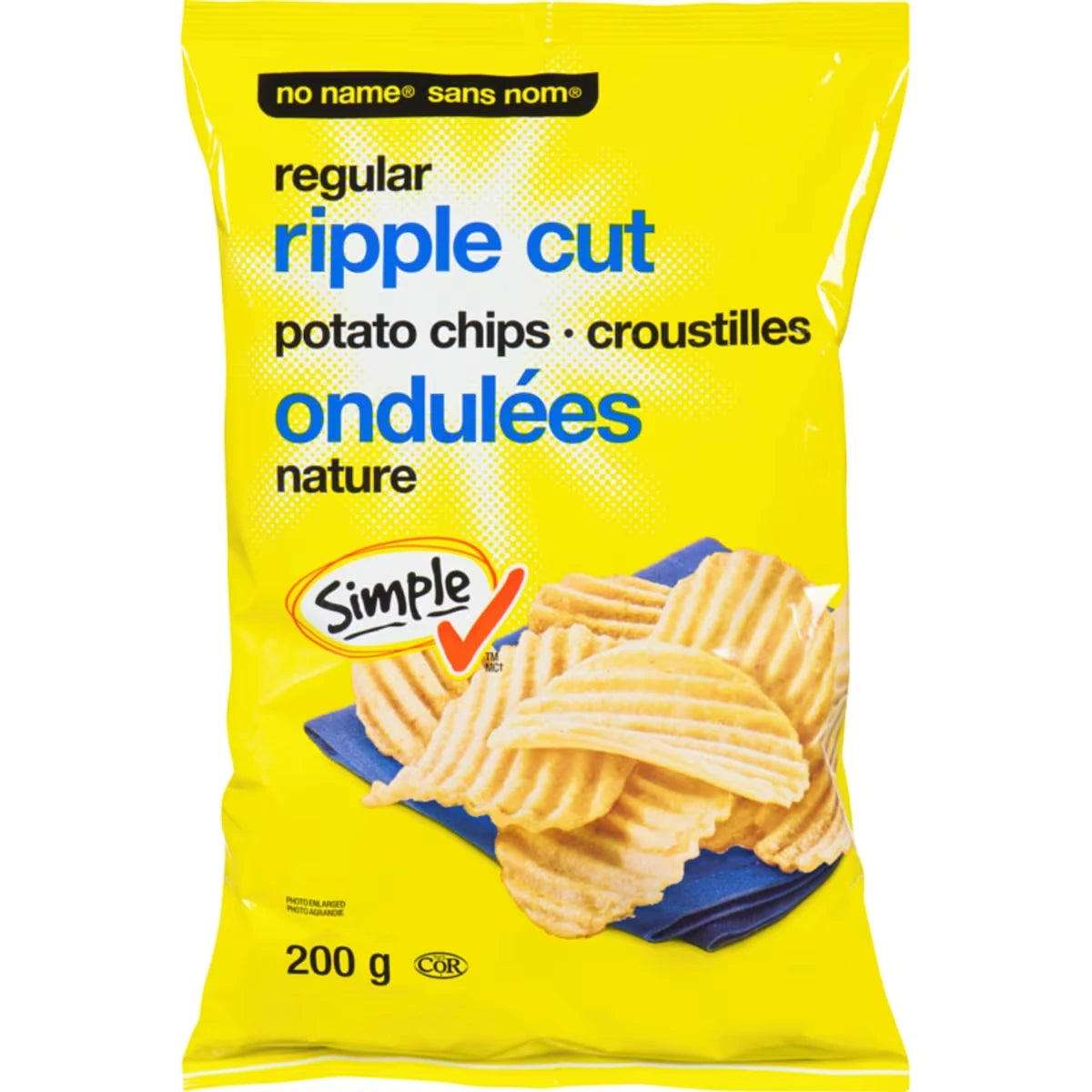 Croustilles ondulées, nature