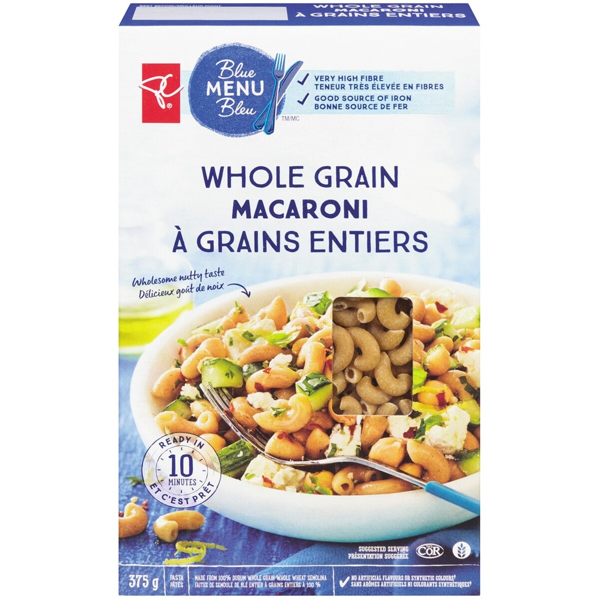 Pâtes macaroni à grains entiers