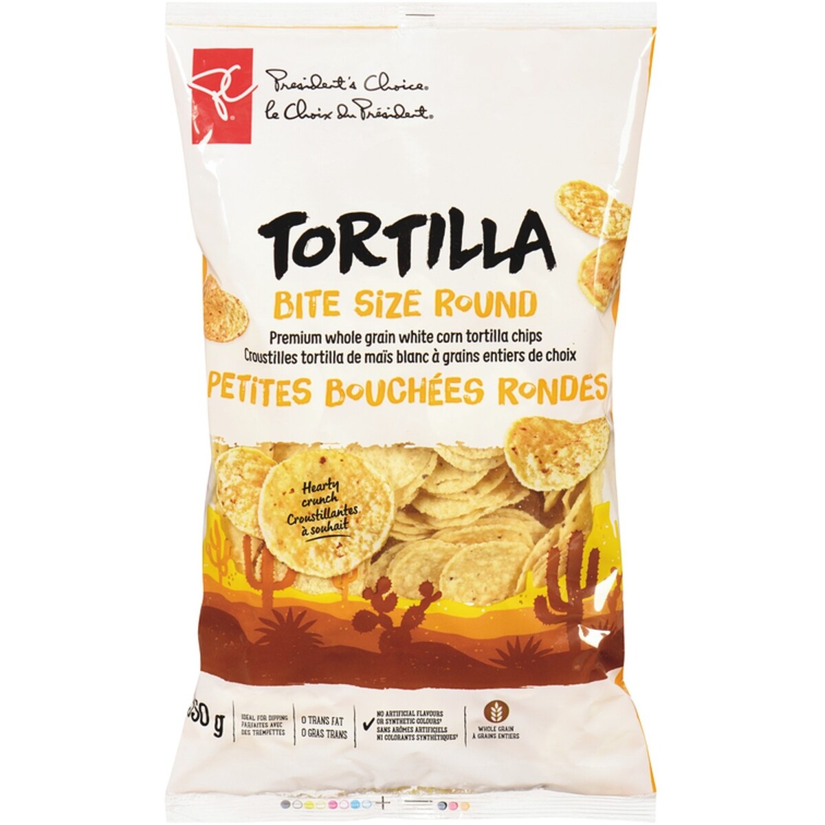 Croustilles tortilla petites bouchées rondes