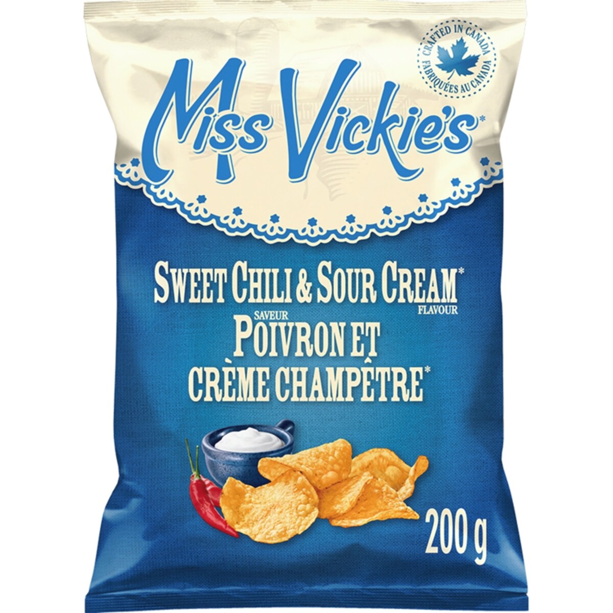 Croustilles Cuites À La Marmite Saveur Poivron Et Crème Champêtre 200G