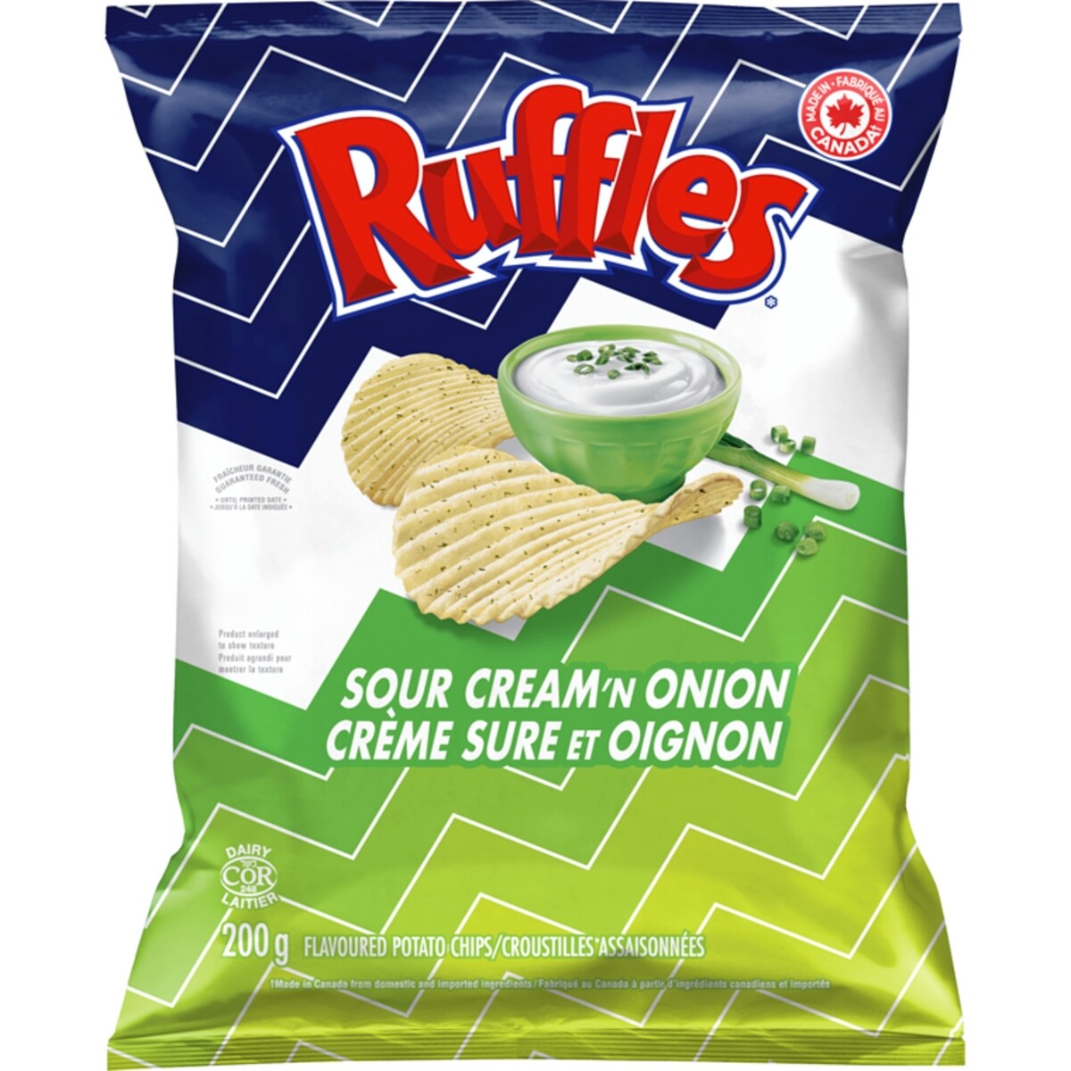 Croustilles Saveur Crème Sure Et Oignon