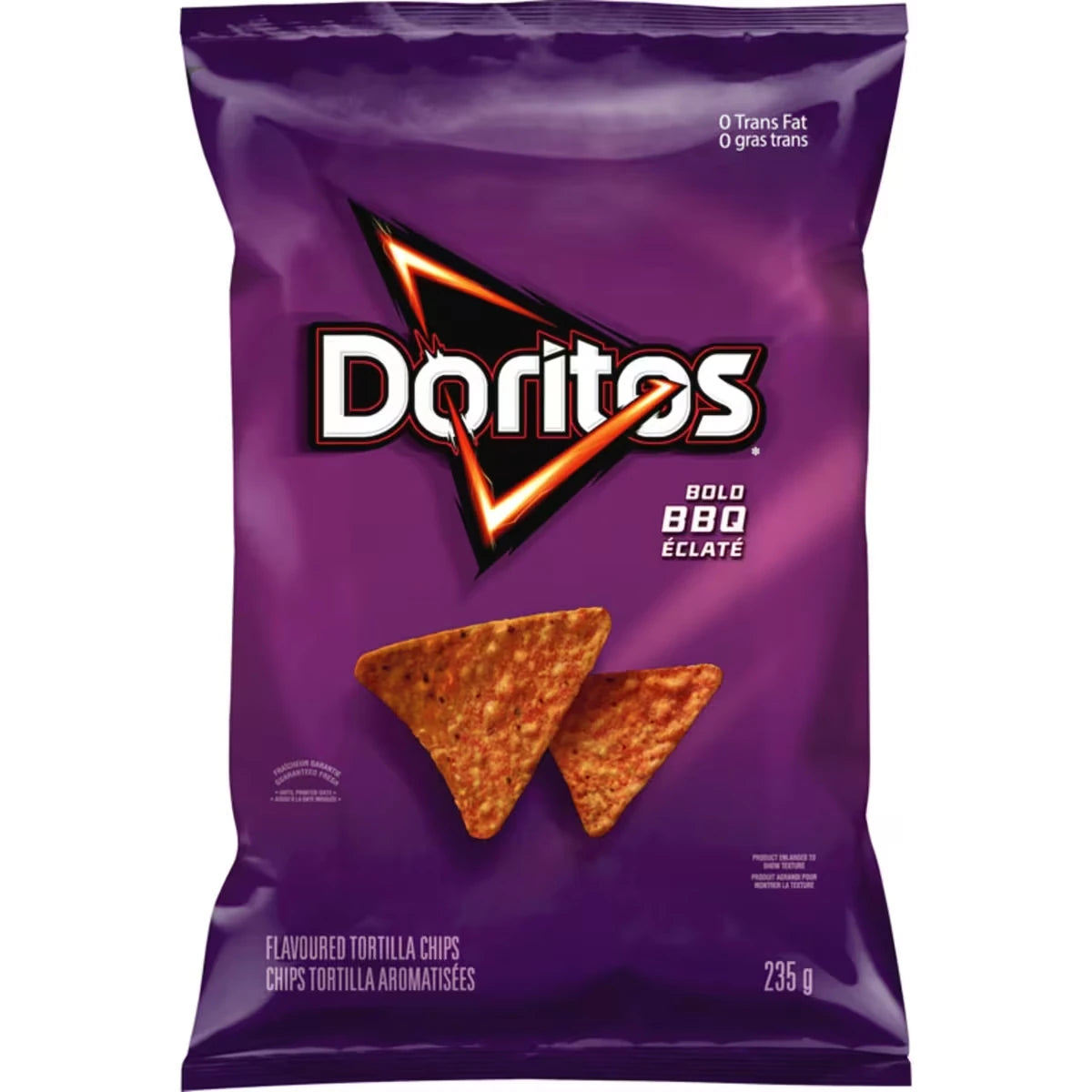 Chips tortilla aromatisées BBQ éclaté