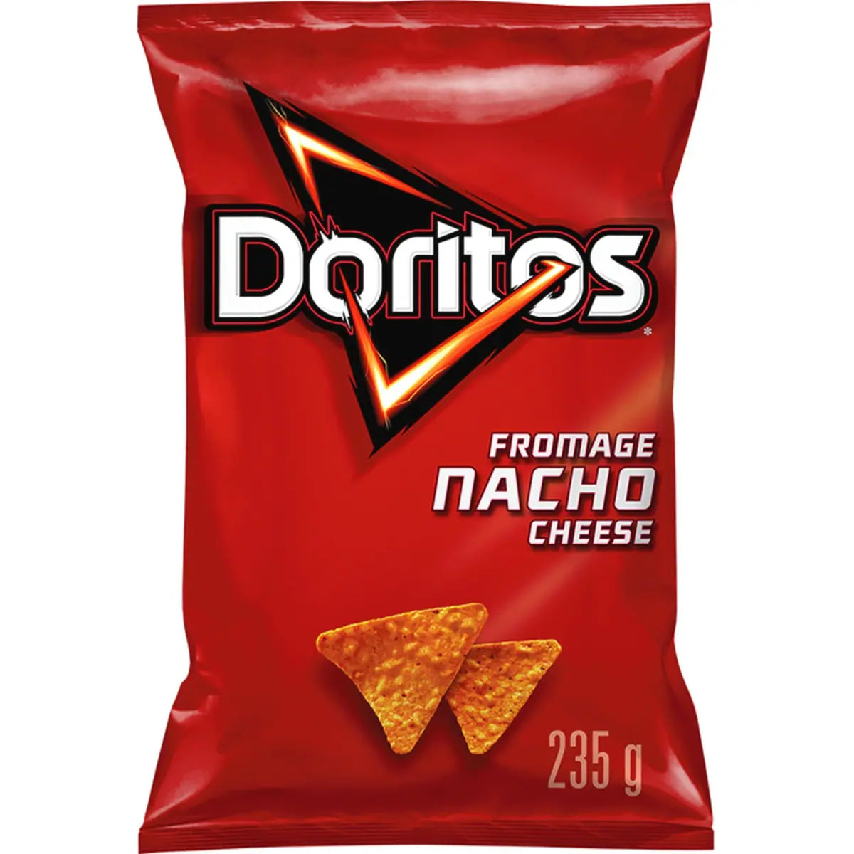 Chips tortilla aromatisées de fromage nacho