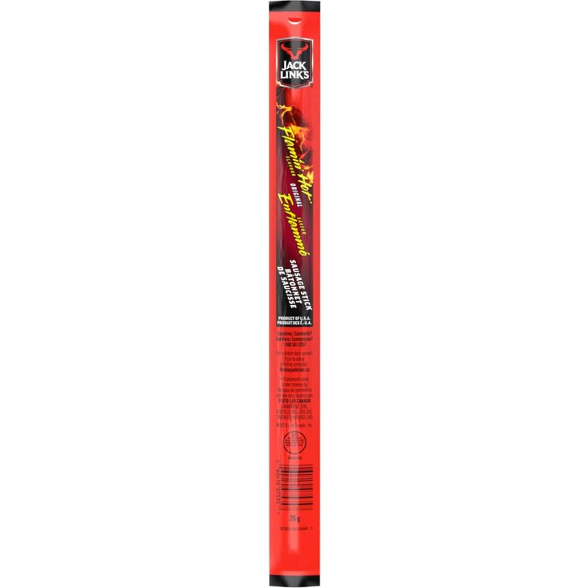 Bâtonnet de saucisse original saveur enflammé