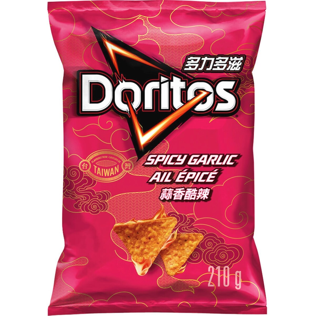 Chips tortilla aromatisées Ail épicé