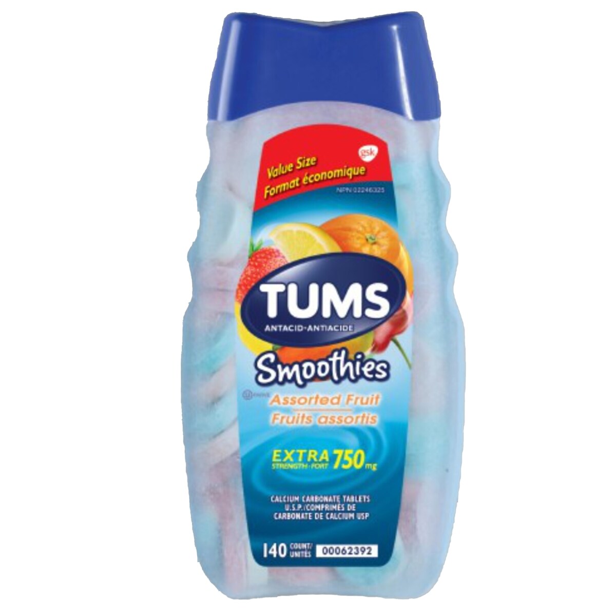 TUMS EF Smoothie fruit assorties - 140 Unités
