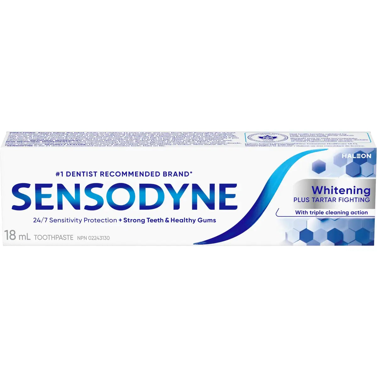 Dentifrice Quotidien Pour Dents Sensibles Blanchissant Et Antitartre, 18Ml