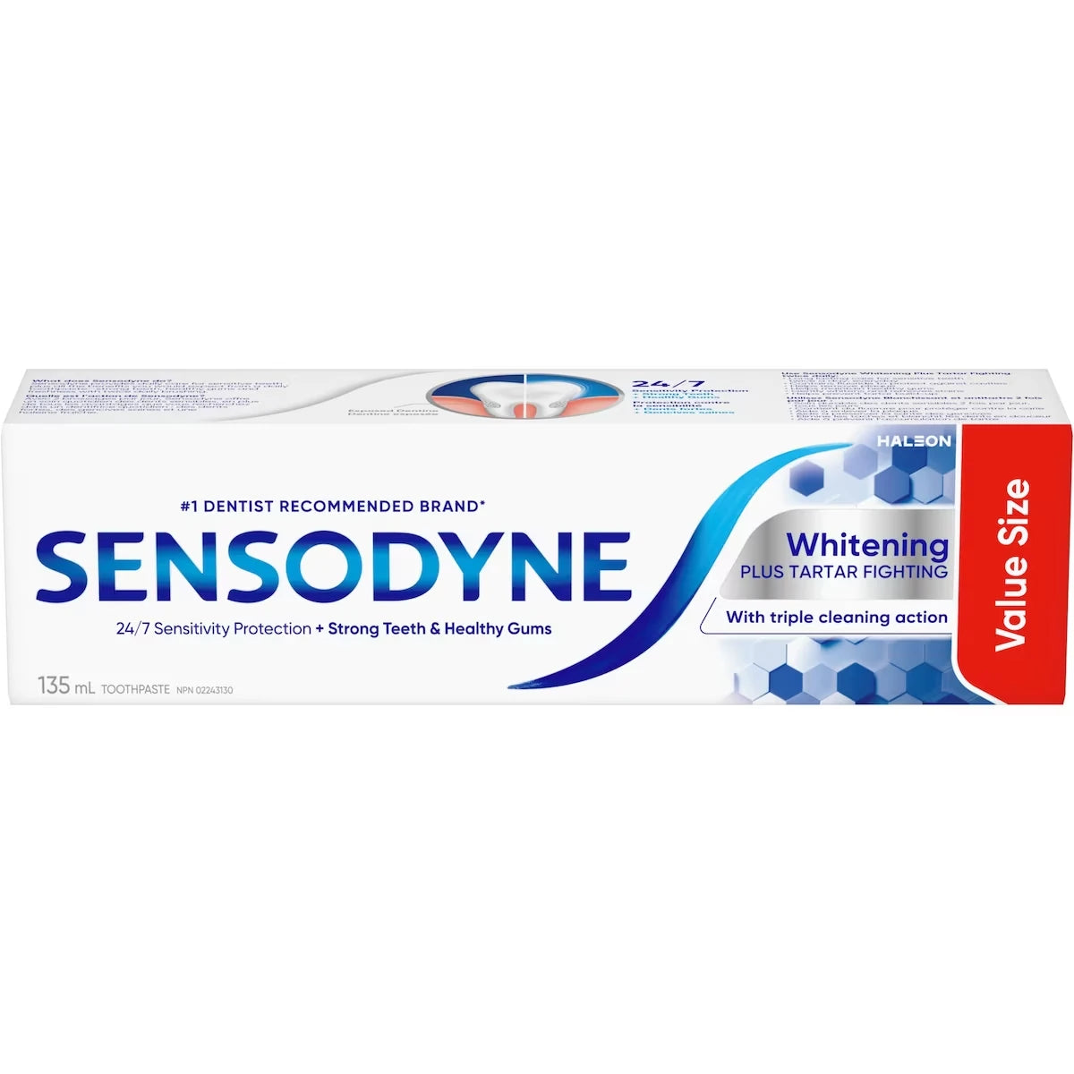Dentifrice Quotidien Pour Dents Sensibles Blanchissant Et Antitartre, Menthe 75Ml