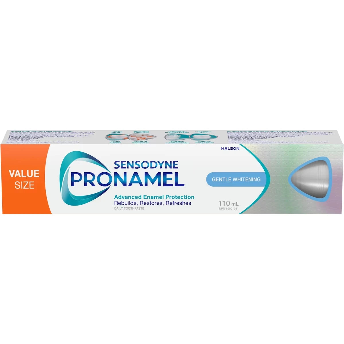 Pro-Émail dentifrice quotidien contre la carie Essence de menthe Blanchissant doux, 110 mL Grand Format
