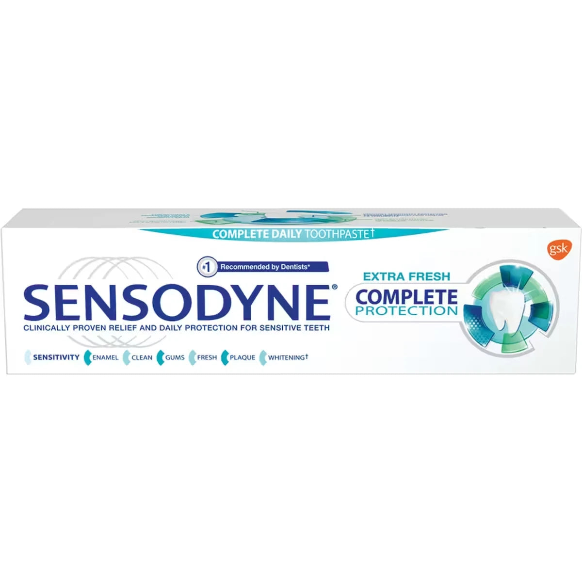 Dentififrice quotidien pour dents sensible Protection Complète Extra-frais, menthe 75ml