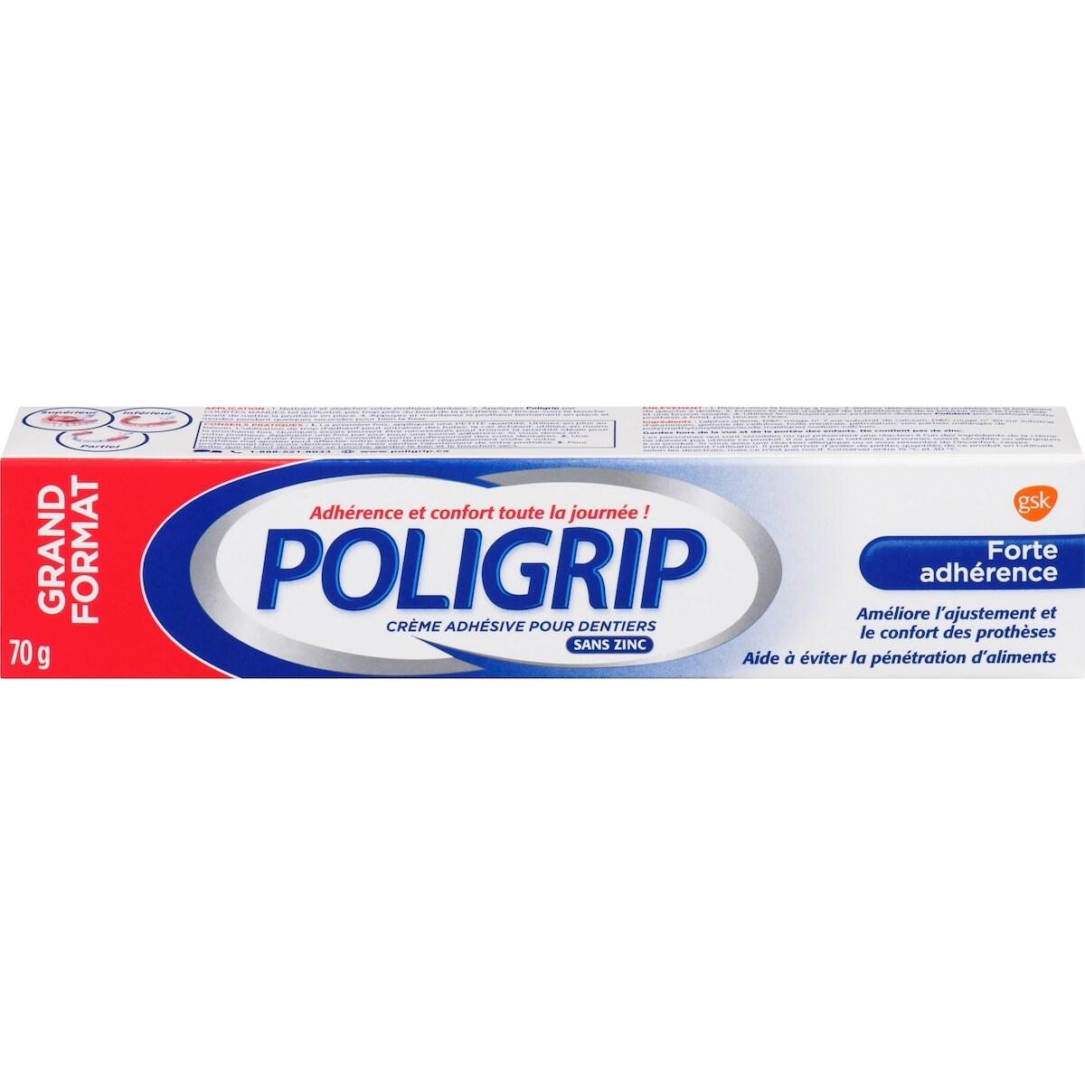 Poligrip Forte adhérence Crème adhésive pour prothèses dentaires
