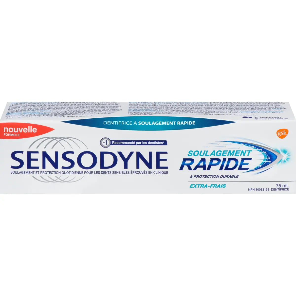 Soulagement Rapide & Protection Durable Extra-Frais Dentifrice à Soulagement Rapide