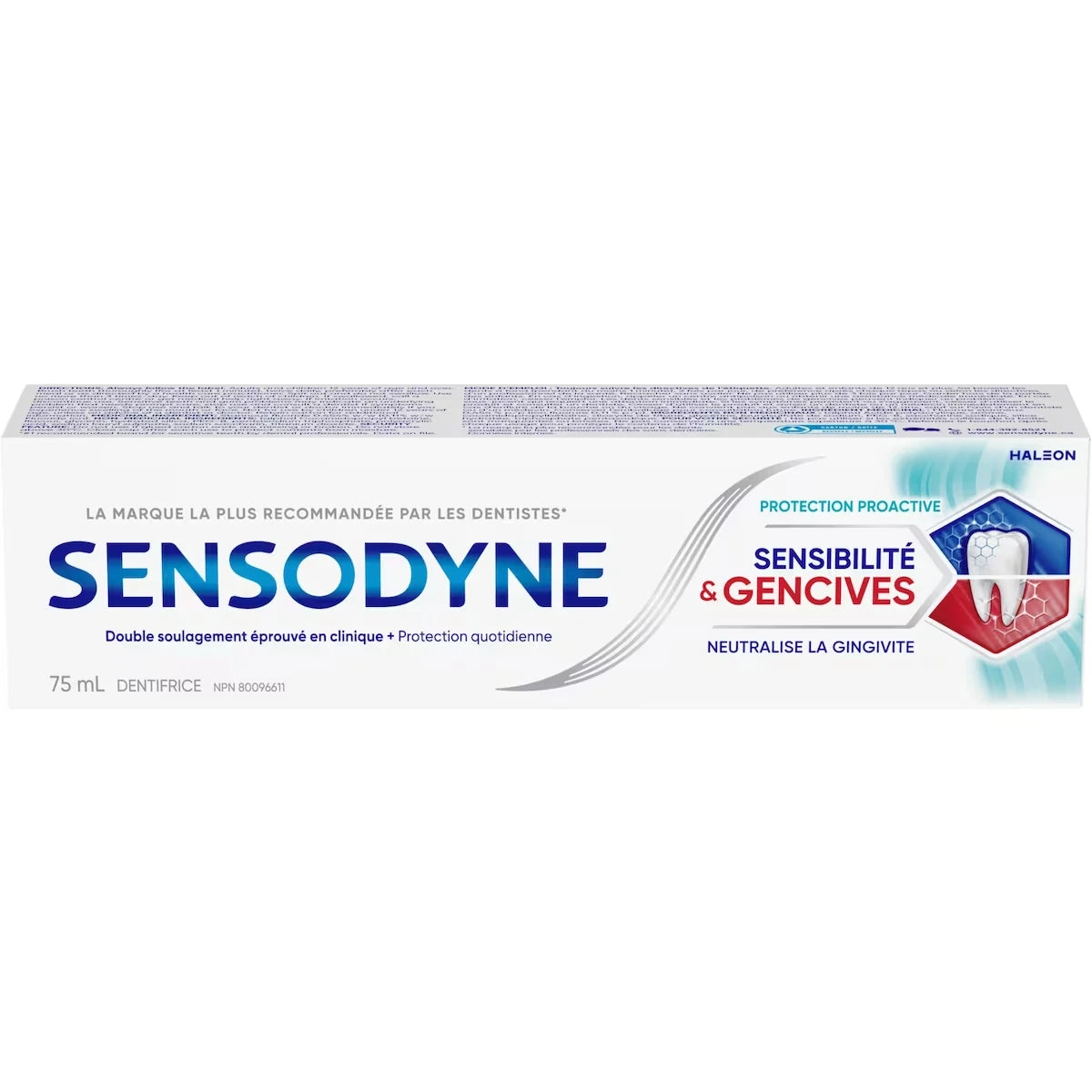 Dentifrice Sensodyne pour dents sensibles et saignement de gencive