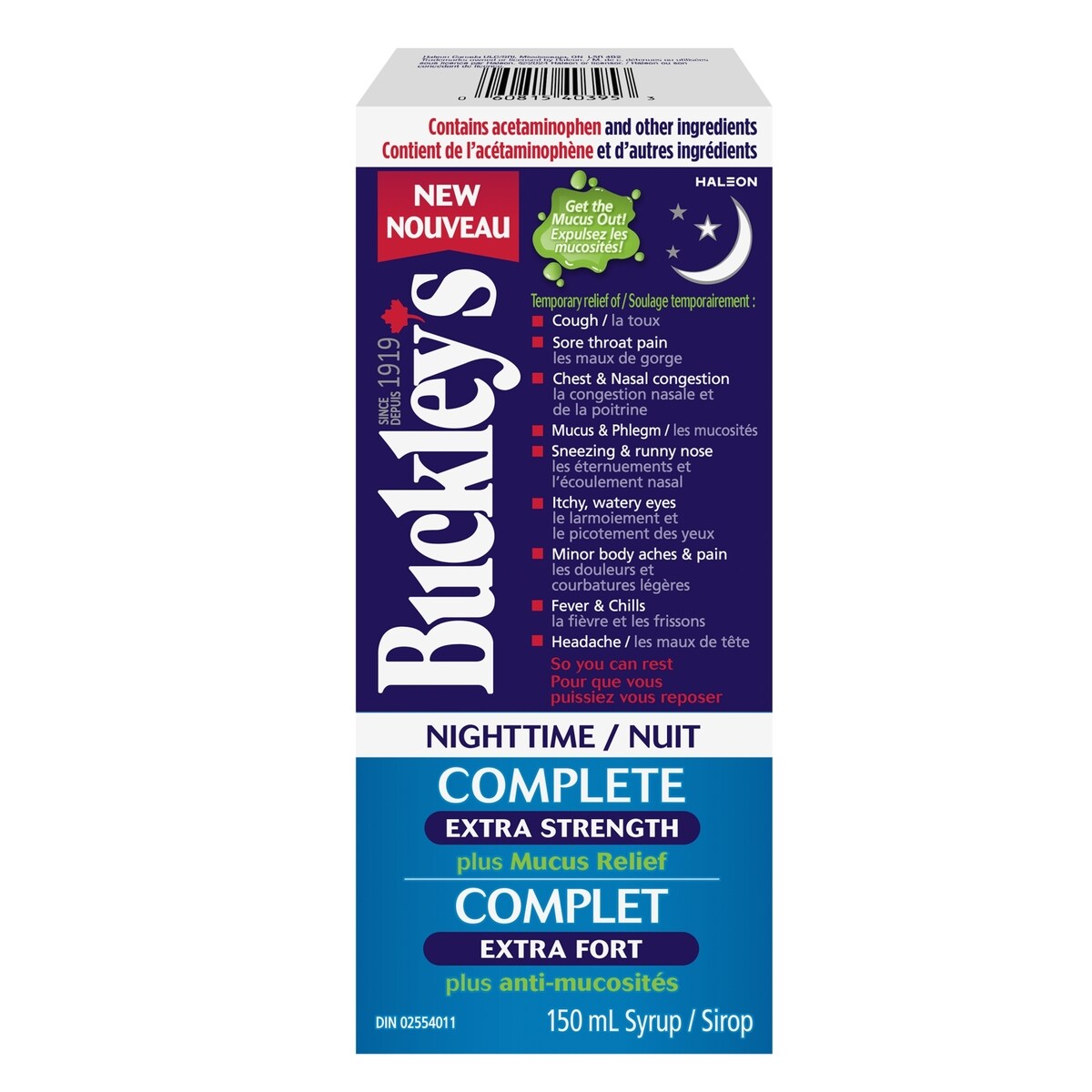 Buckley Nuit Complet Extra Fort Plus Anti-Mucosités