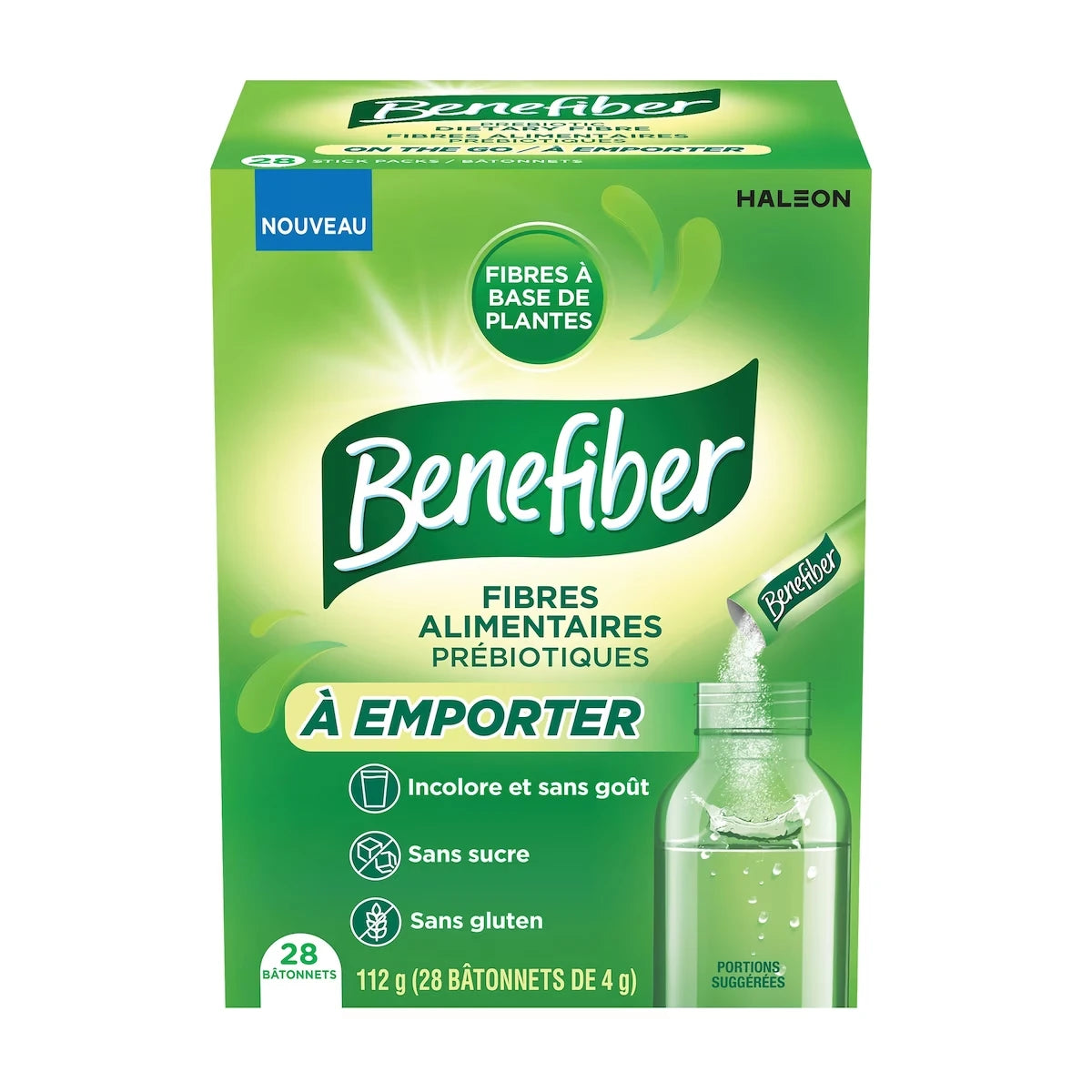 Sachets de poudre de fibres alimentaires prébiotiques, sans saveur et sans sucre