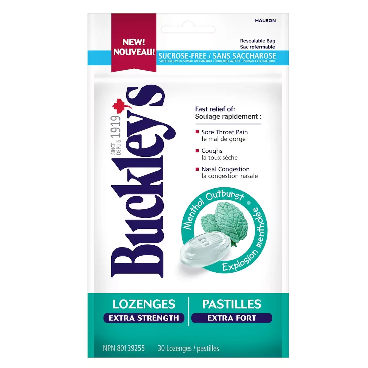 Pastilles Buckley Extra Fort – Explosion Mentholée