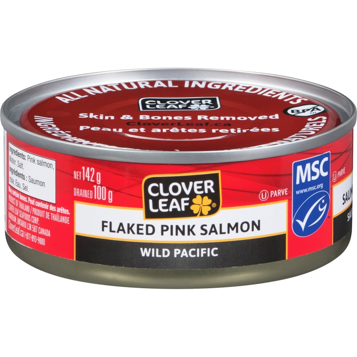 Saumon rose sauvage du Pacifique Clover Leaf