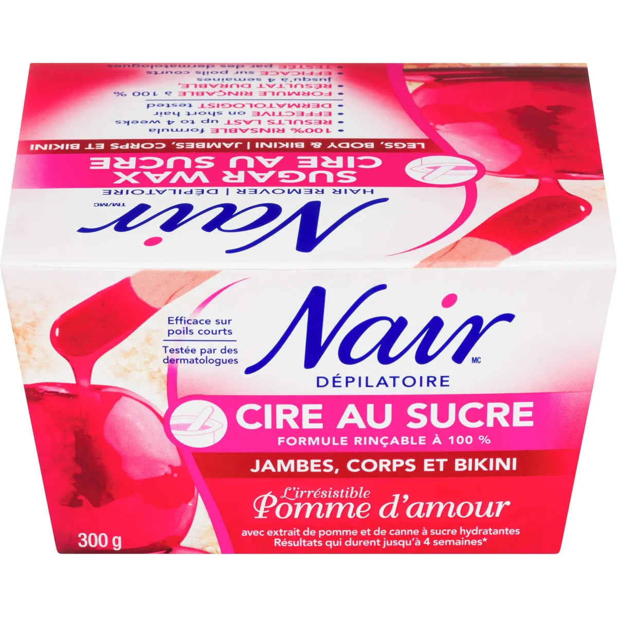 Cire au sucre pour les jambes, le corps et le bikini à l’irrésistible pomme d’amour