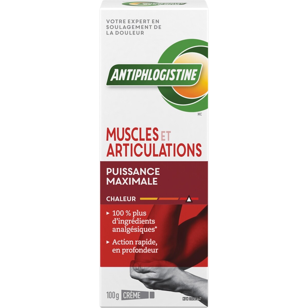 Crème antidouleur chaleur puissance maximale pour muscles et articulations