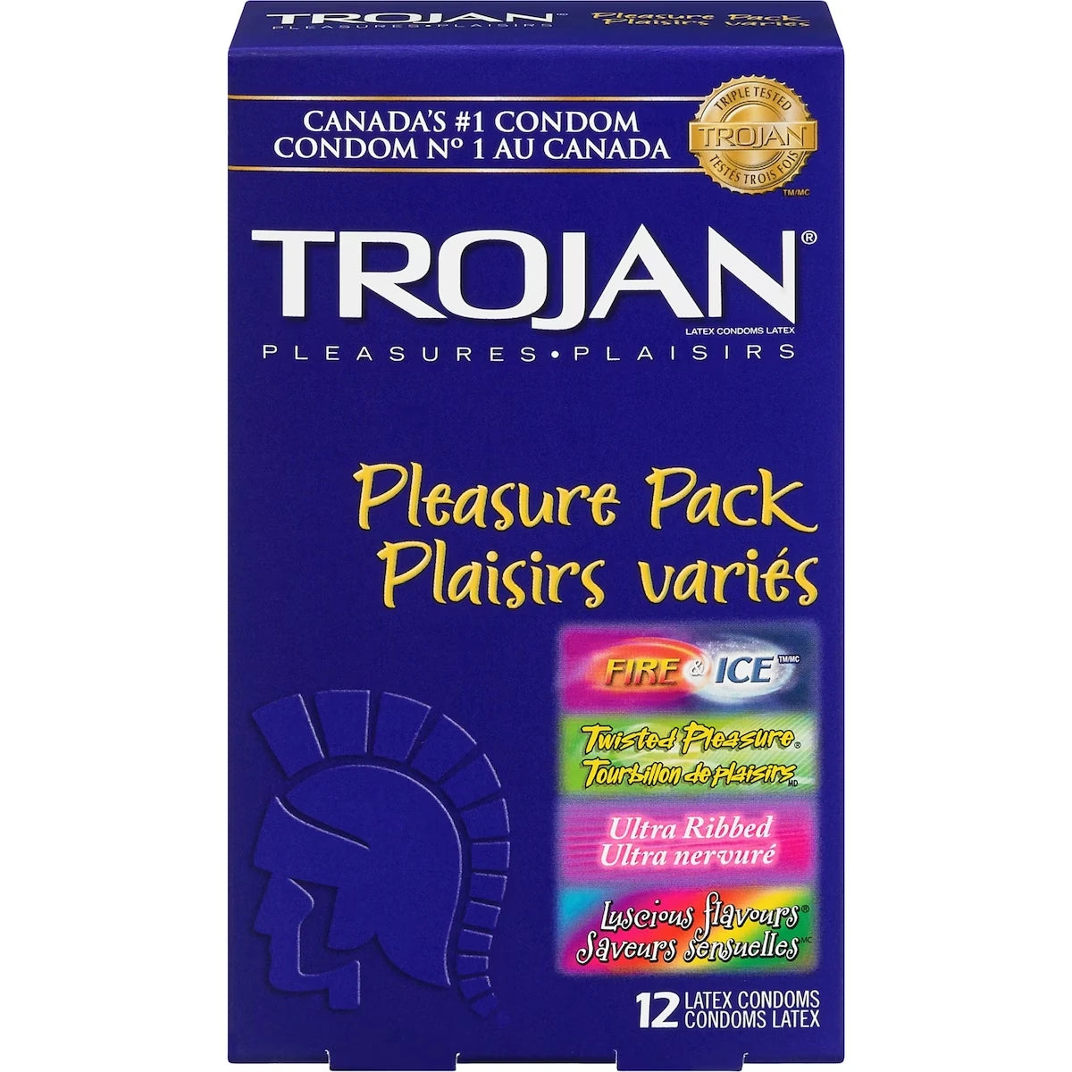 Condoms Lubrifiés assortiment Plaisirs variés stimulation accrue