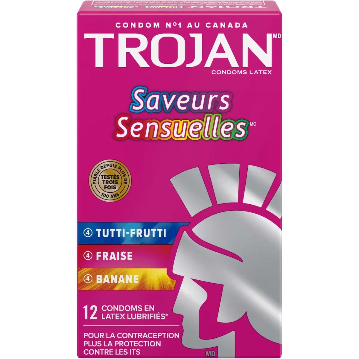 Condoms lubrifiés colorés Saveurs sensuelles