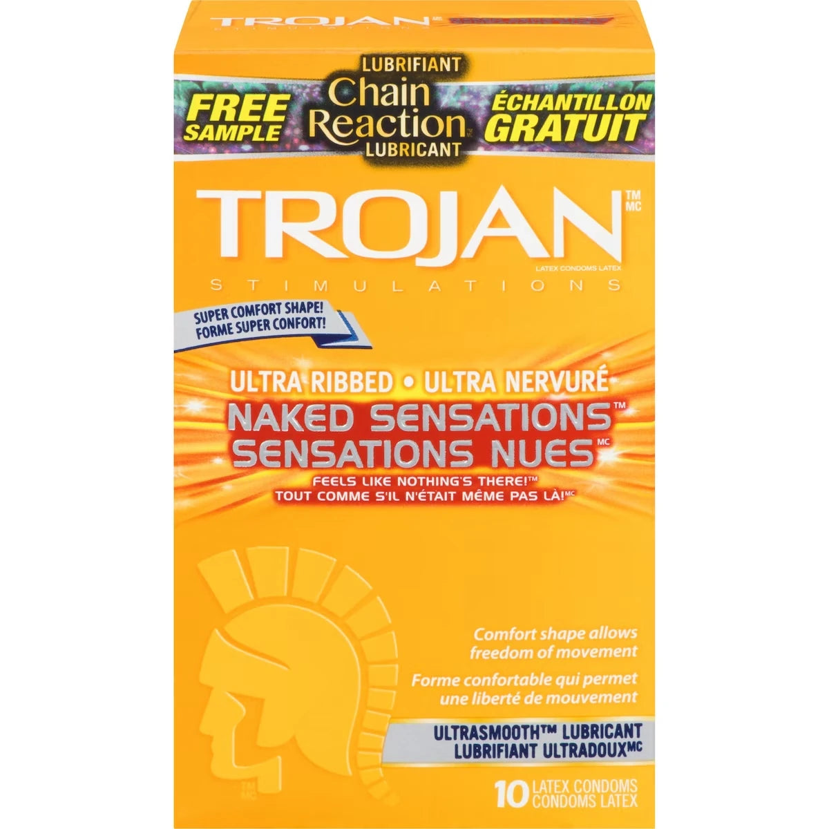 Condoms lubrifiés ultranervurés Sensations nues