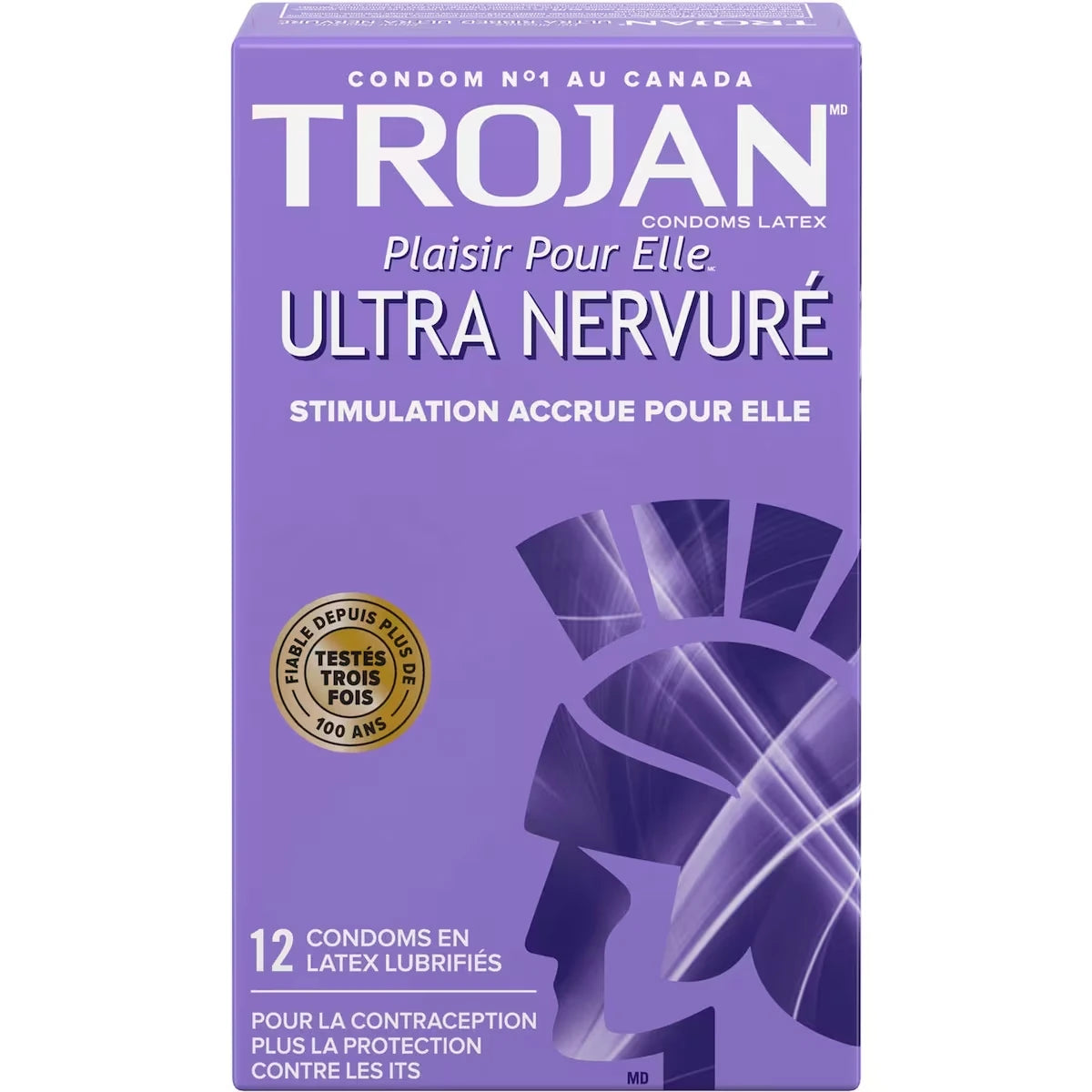 Condoms lubrifiés ultranervurés Plaisir Pour Elle