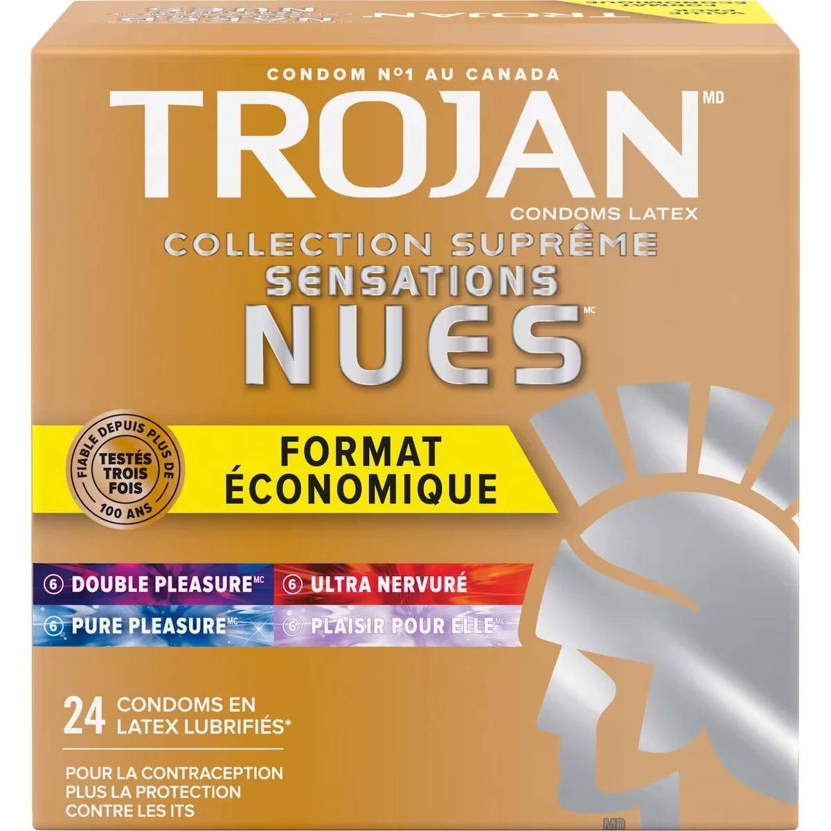 Condoms lubrifiés Sensations nues Collection ultime  format varié