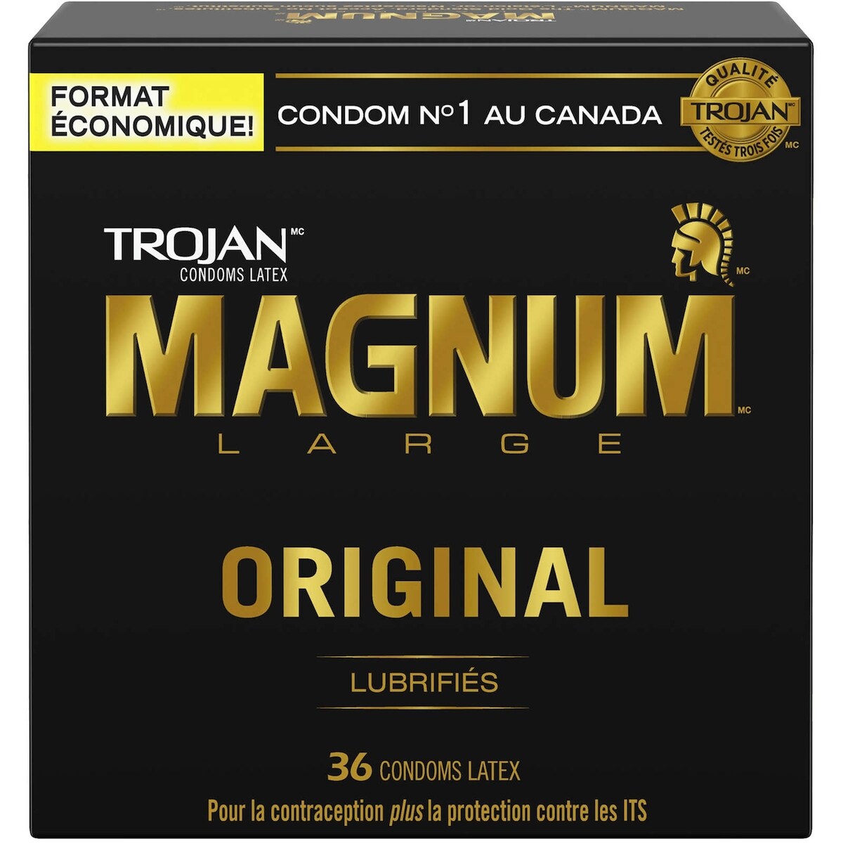 Magnum Large condoms lubrifiés en latex