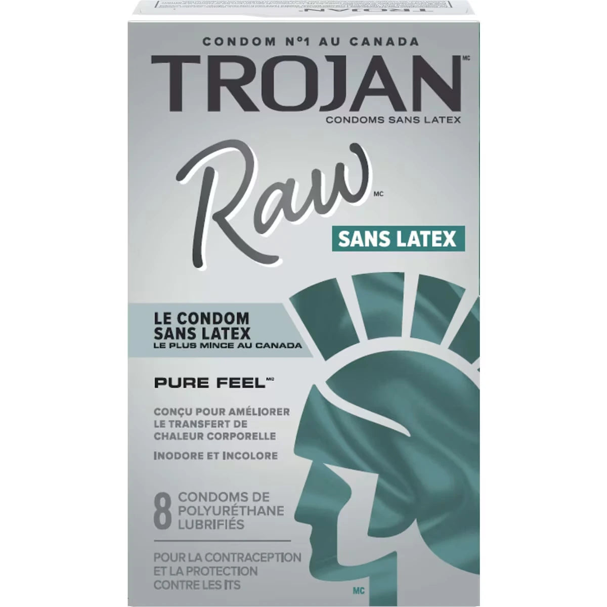 Condom lubrifié sans latex Raw Pure Feel, le condom sans latex le plus mince au Canada