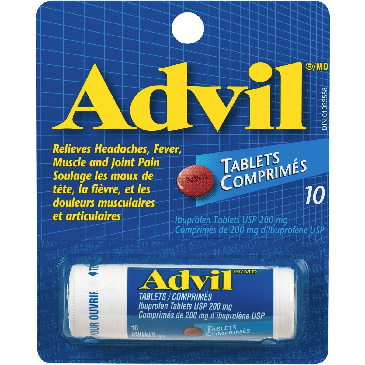 Comprimés de 200 mg d'Ibuprofène USP 10 Comprimés