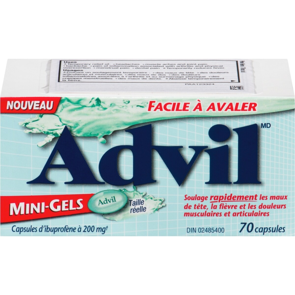Capsules d'Ibuprofène à 200 mg Mini-Gels 70 Capsules
