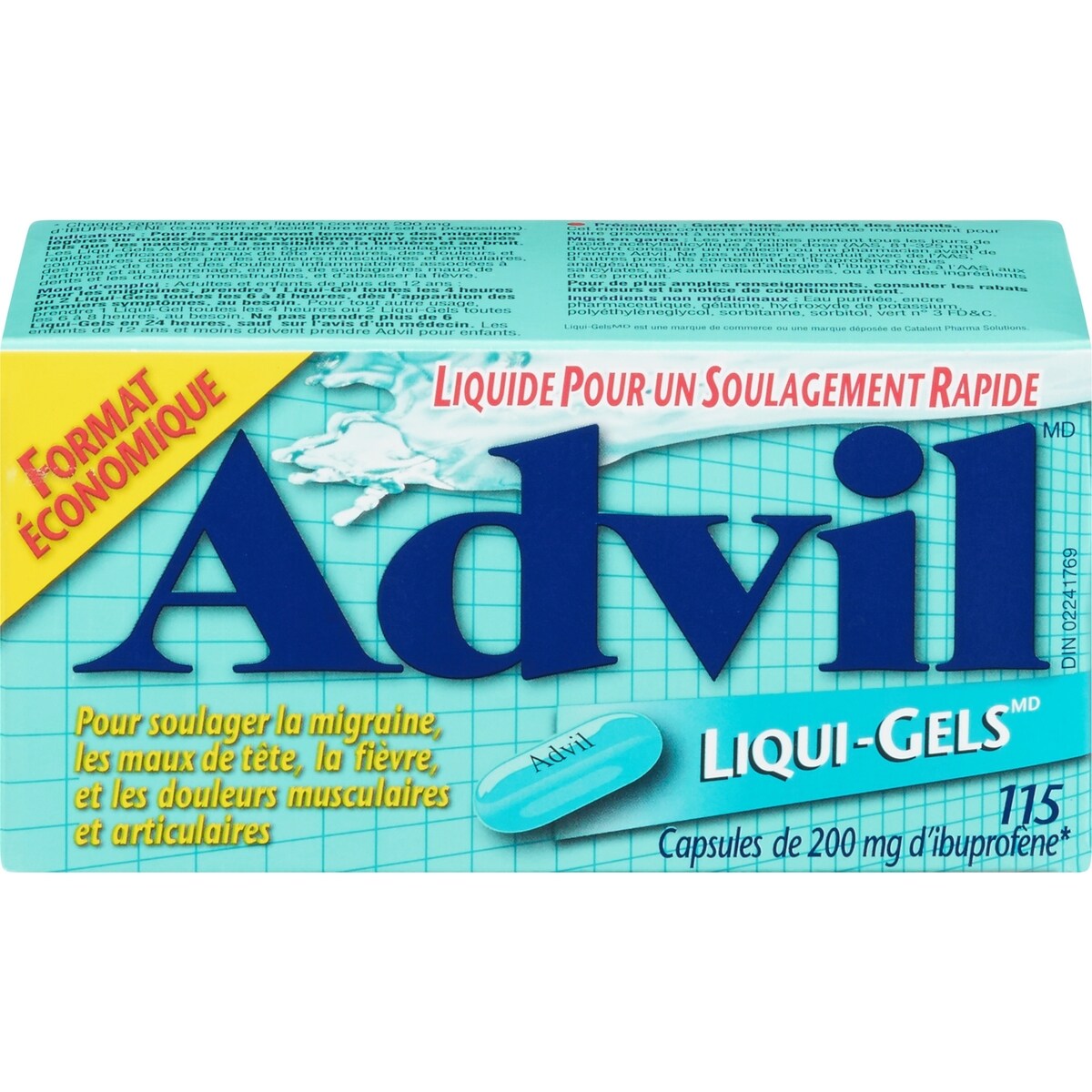 Capsules de 200 mg d'Ibuprofène 115 Liqui-Gels