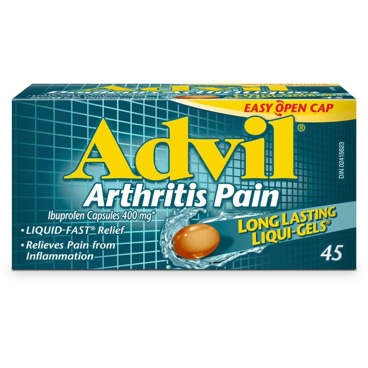 Douleurs Arthritiques Capsules de 400 mg d'Ibuprofène 45 Liqui-Gels à Action Durable
