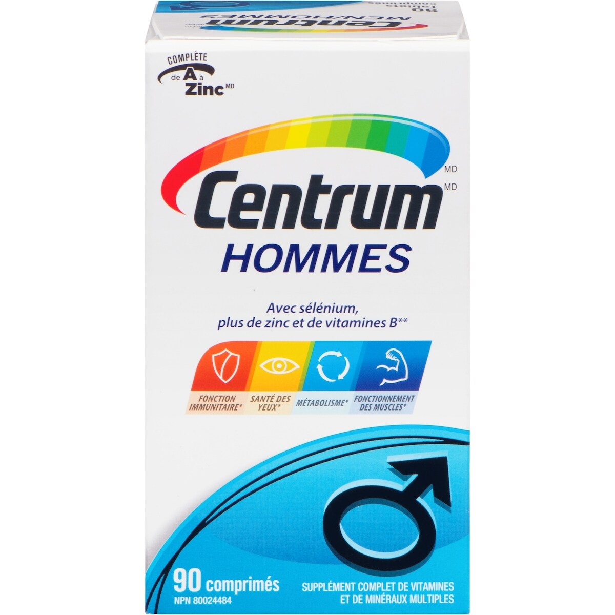 Hommes, un supplément complet de vitamines et de minéraux, en format de 90 comprimés