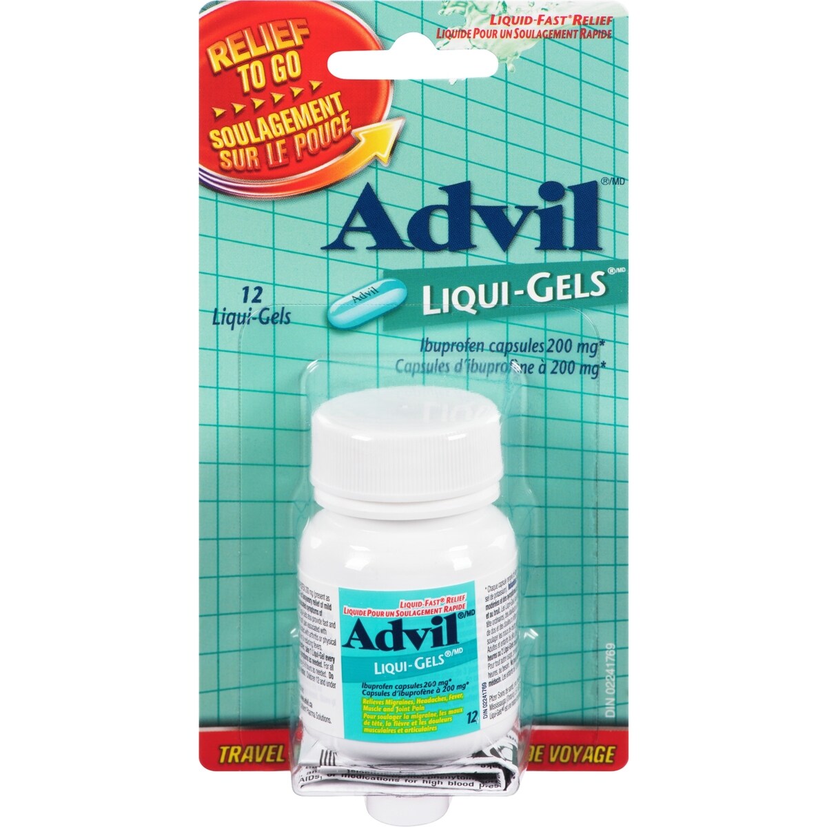 Capsules de 200 mg d'Ibuprofène 12 Liqui-Gels