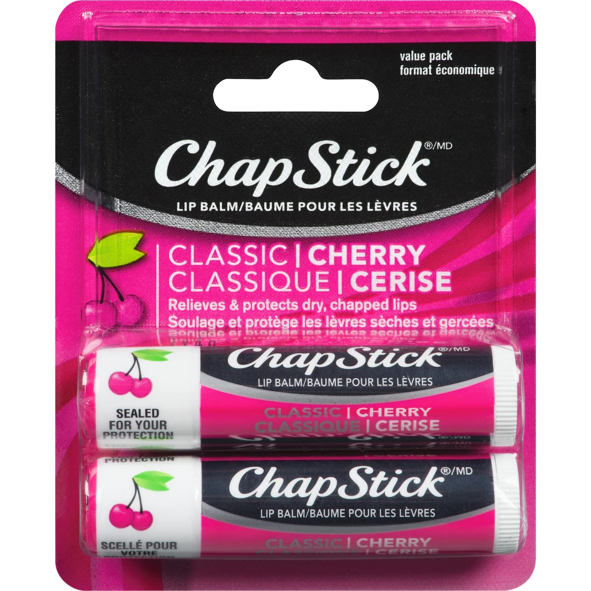 Classic Lip Balm, Cherry Flavour, 4G, 2 Tubes