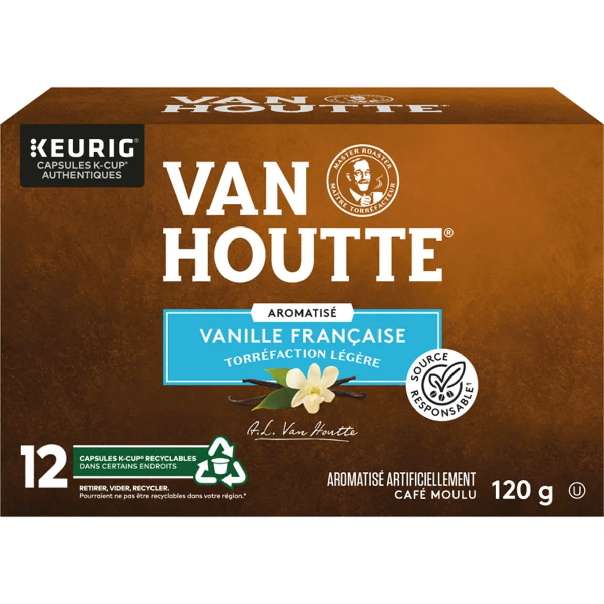 Capsules K-Cup de café Vanille française, torréfaction légère, 12 unités