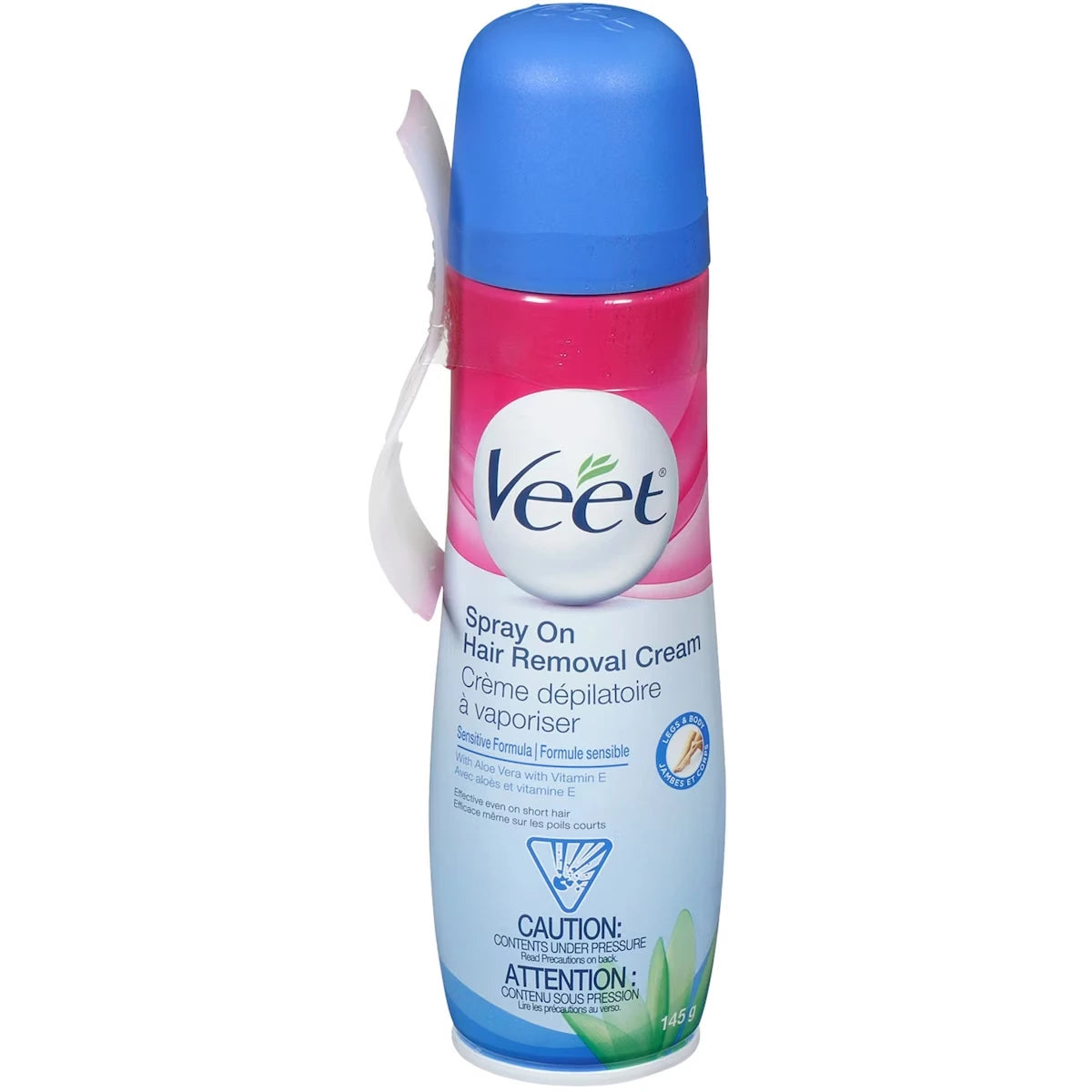 Veet® crème dépilatoire à vaporiser Jambes et corps, Formule pour peau sensible 150ml