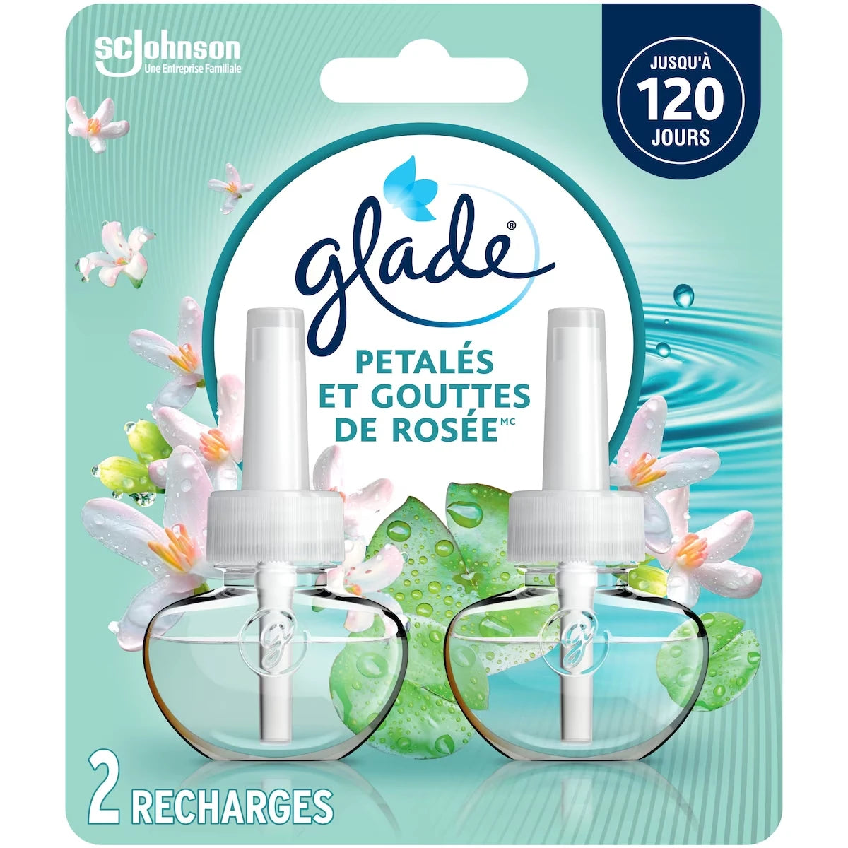 Branchées® Huile Parfumée Recharge - Pétales Et Gouttes De Rosée