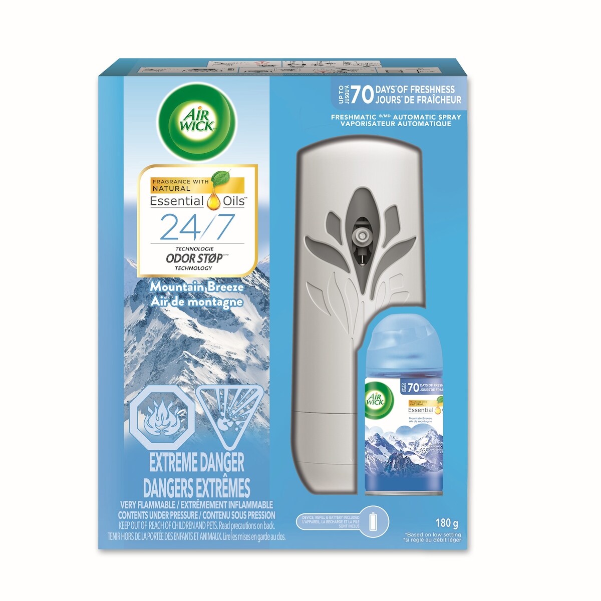 Trousse FRESHMATICMD  - Air de montagne, 1 Appareil +1 Recharge + Batterie