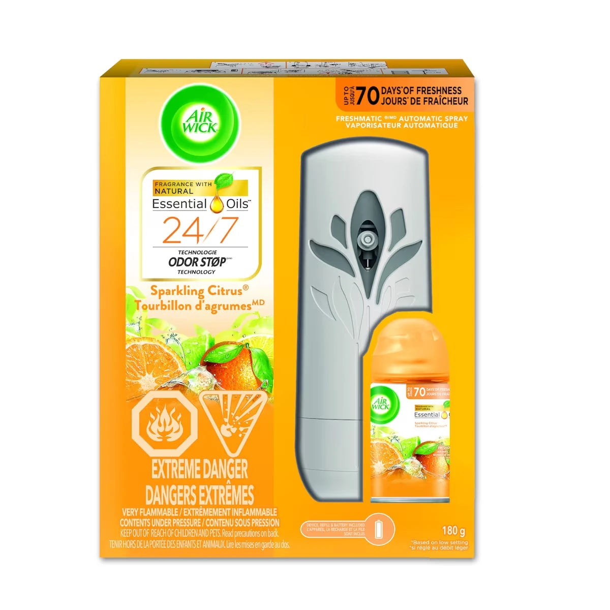 Trousse FRESHMATICMD - Tourbillon d’agrumesMD, 1 Appareil +1 Recharge + Batterie
