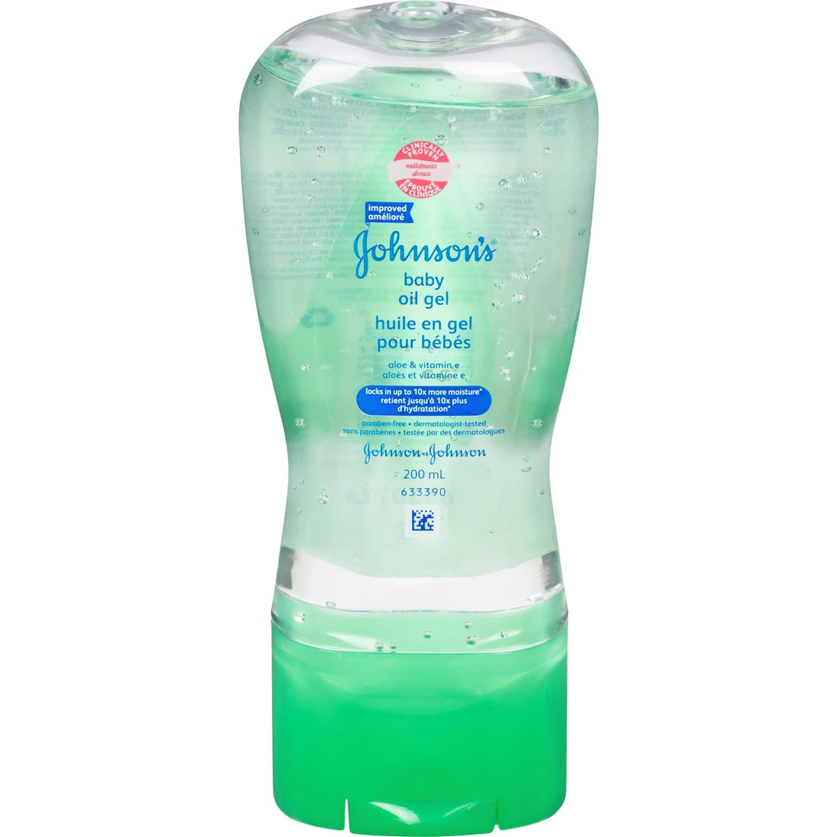 Huile en gel pour bébés, avec aloès, vitamine e et huile minérale