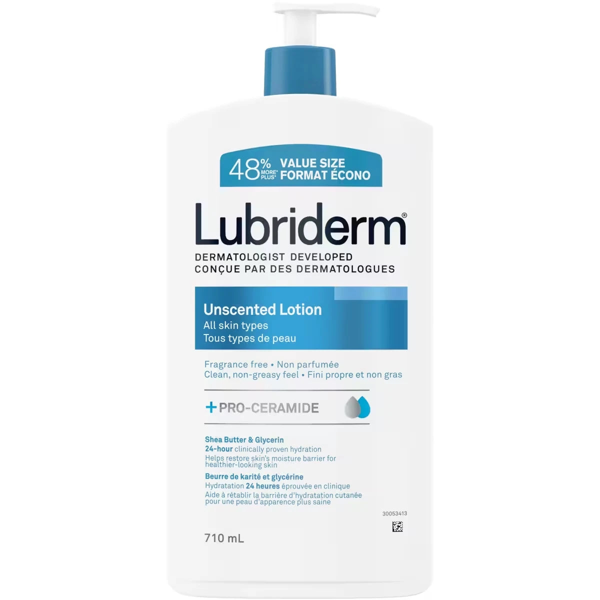 Unscented Lotion, Shea Butter and Glycerin, Dry Skin, Hand, Face Moisturizer, Fragrance Free