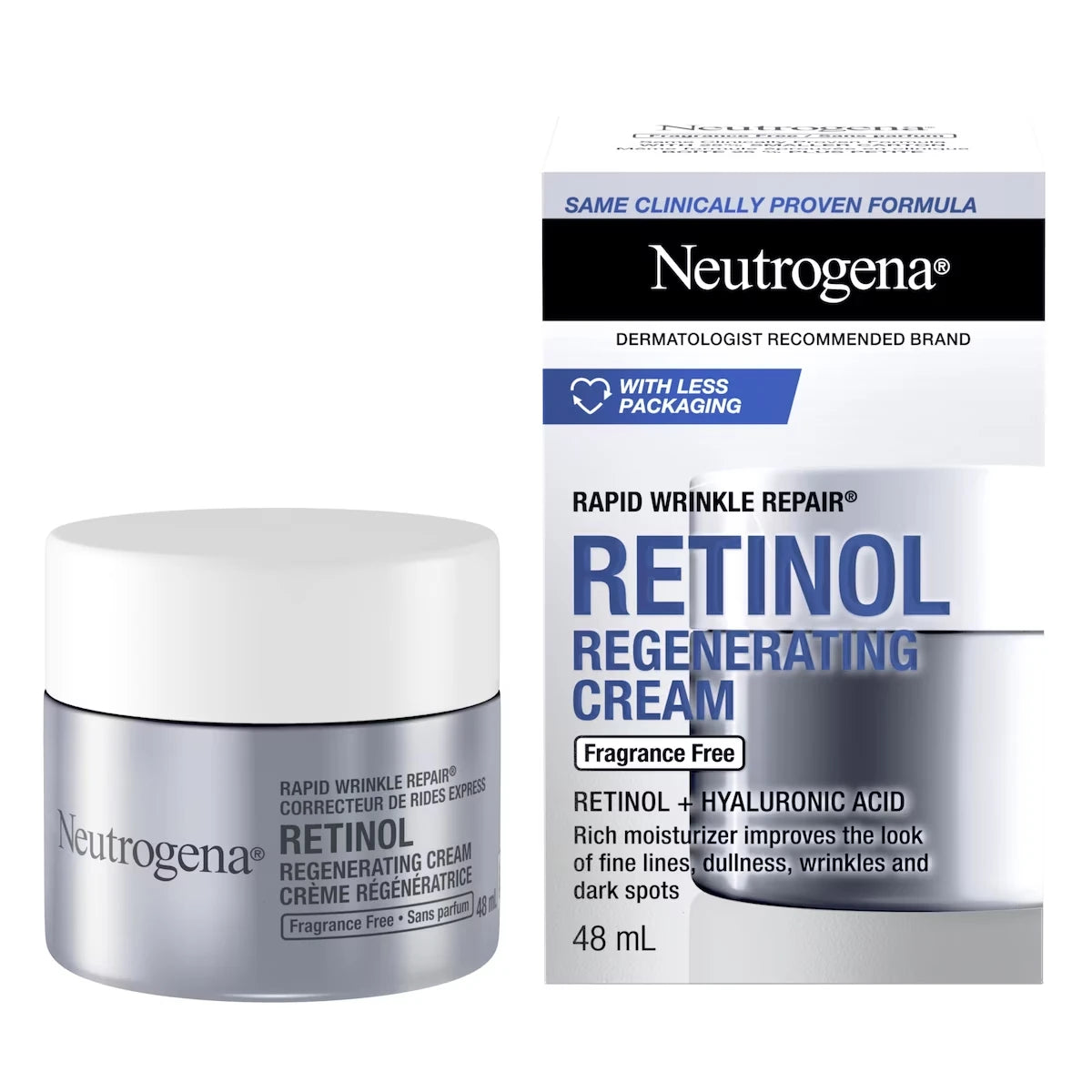 Rapid Wrinkle Repair Regenerating Retinol Face Moisturizer, Fragrance Free